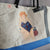 large tote bag in painted sail by cécile colombo in boat sail made in france