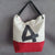 large shoulder bag in recycled sailboat Maud Max Blacky made in France