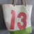 beach bag made of recycled boat sail made in france