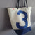 beach bag made of recycled boat sail made in france
