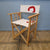 Wooden armchair and recycled boat sail made in France