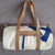 Polochon bag made of recycled boat sail canvas made in France