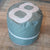 Round pouf made of recycled boat sail made in france