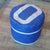 Round pouf made of recycled boat sail made in france