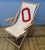 Wooden deckchair and canvas in recycled boat sail made in France