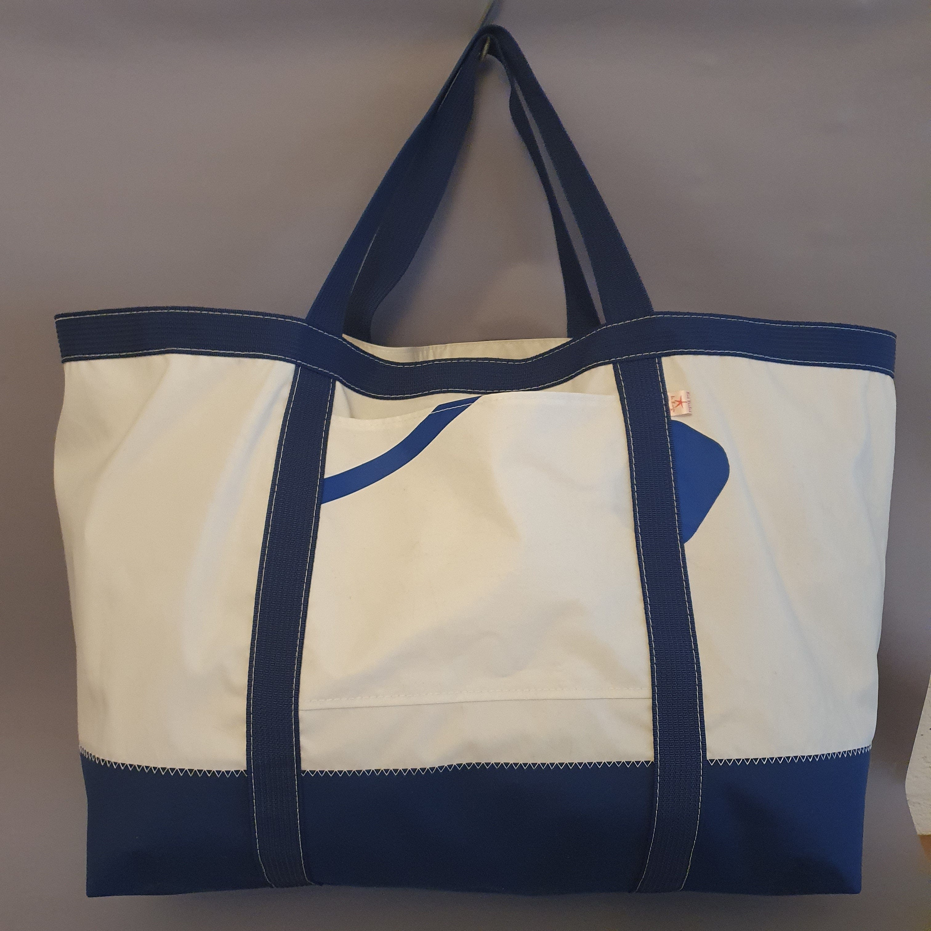 sac cabas en voile de bateau recyclée grand modèle – lestoilesdularge