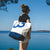 beach bag in recycled sailcloth in sailcloth made in france