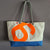 Recycled boat sail tote bag made in france
