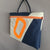 Navy satchel made in france