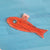 Sardine keyring in recycled sailcloth in sailcloth made in france