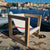 Fauteuil en bois et voile de bateau recyclée en voile de bateau made in france