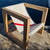 Fauteuil en bois et voile de bateau recyclée en voile de bateau made in france