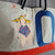 large sail bag painted by cécile colombo in boat sail made in france