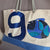 large sail bag painted by cécile colombo in boat sail made in france