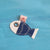 Sardine keyring in recycled sailcloth in sailcloth made in france