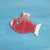 Sardine keyring in recycled sailcloth in sailcloth made in france