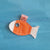 Sardine keyring in recycled sailcloth in sailcloth made in france