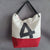 Maud Max Blacky large shoulder bag in recycled sailcloth made in france