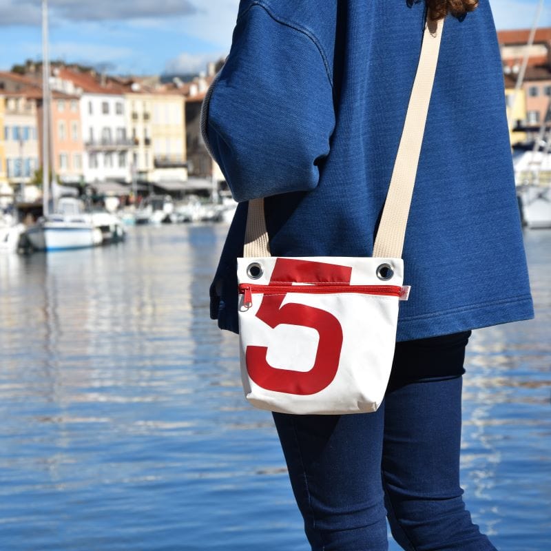 Mini Sac bandouliere de voile de bateau recyclee les toiles du large Les Toiles du Large