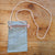 Recycled boat sail phone pouch made in france