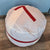 Round pouffe in recycled sailcloth in sailcloth made in france