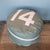 Round pouffe in recycled sailcloth in sailcloth made in france