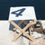 Tabouret bois et voile de bateau recyclée en voile de bateau made in france