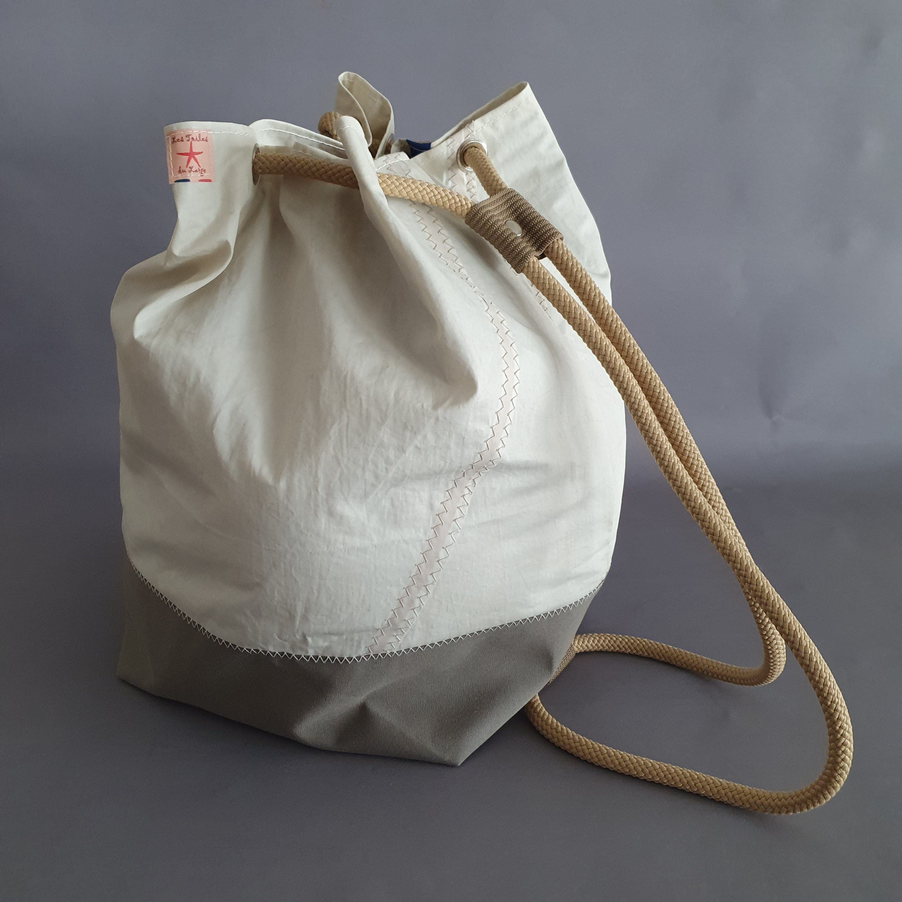 sac marin baluchon en voile de bateau recyclée – lestoilesdularge