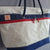 Handbag made of recycled sailcloth made in france
