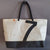 Large tote bag in recycled boat sail made in france
