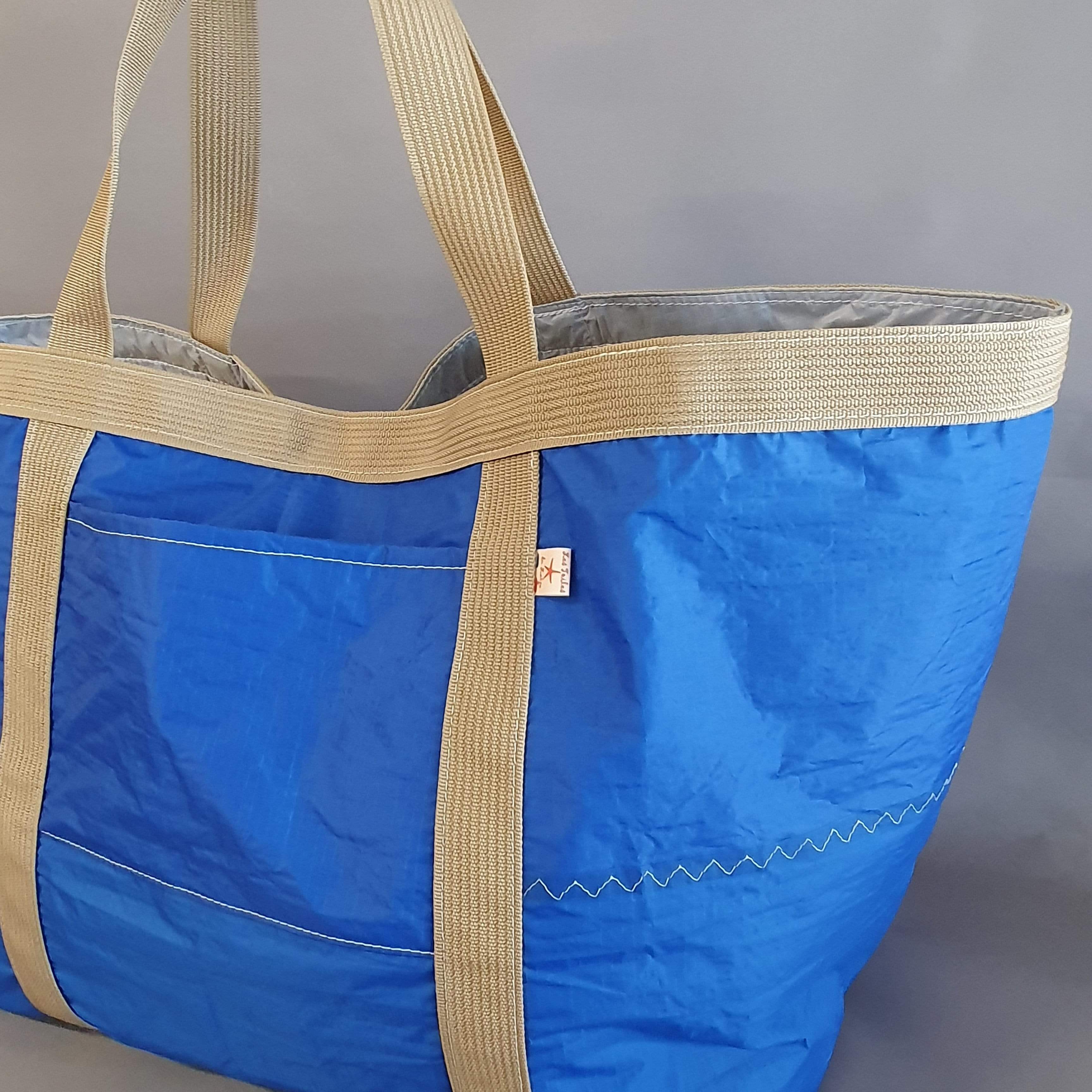 sac cabas en voile de bateau recyclée grand modèle – lestoilesdularge