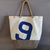 beach bag in recycled sailcloth in sailcloth made in france