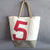 beach bag in recycled sailcloth in sailcloth made in france
