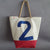 beach bag in recycled sailcloth in sailcloth made in france