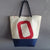 beach bag in recycled sailcloth in sailcloth made in france