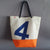 beach bag in recycled sailcloth in sailcloth made in france
