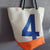 beach bag in recycled sailcloth in sailcloth made in france