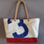 Recycled boat sail tote bag made in france