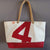 Recycled boat sail tote bag made in france
