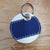 Recycled boat sail key ring made in france