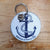 Recycled boat sail key ring made in france
