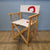 Wooden armchair and recycled boat sail made in france