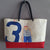 large sail bag painted by cécile colombo in boat sail made in france
