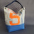 Maud Max Blacky large shoulder bag in recycled sailcloth made in france