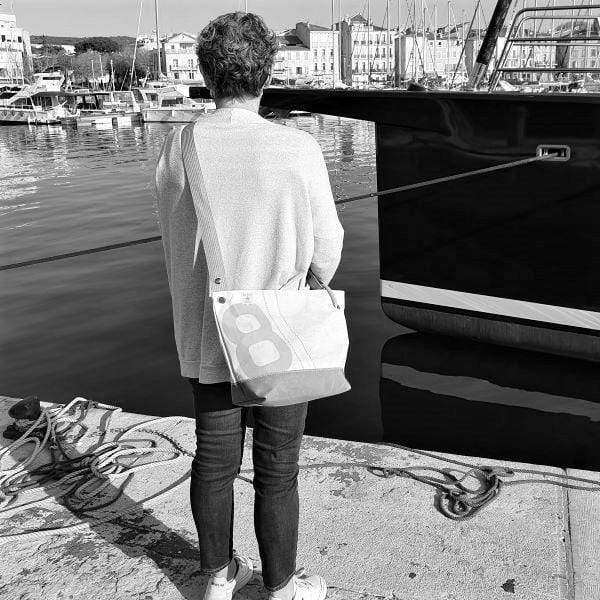 Sac voyage en voile de bateau recyclée – lestoilesdularge