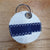 Recycled boat sail key ring made in france