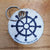 Recycled boat sail key ring made in france
