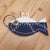 Recycled boat sail key ring made in france