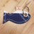 Recycled boat sail key ring made in france