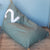 Berlingot Max pouffe in recycled boat sail made in france